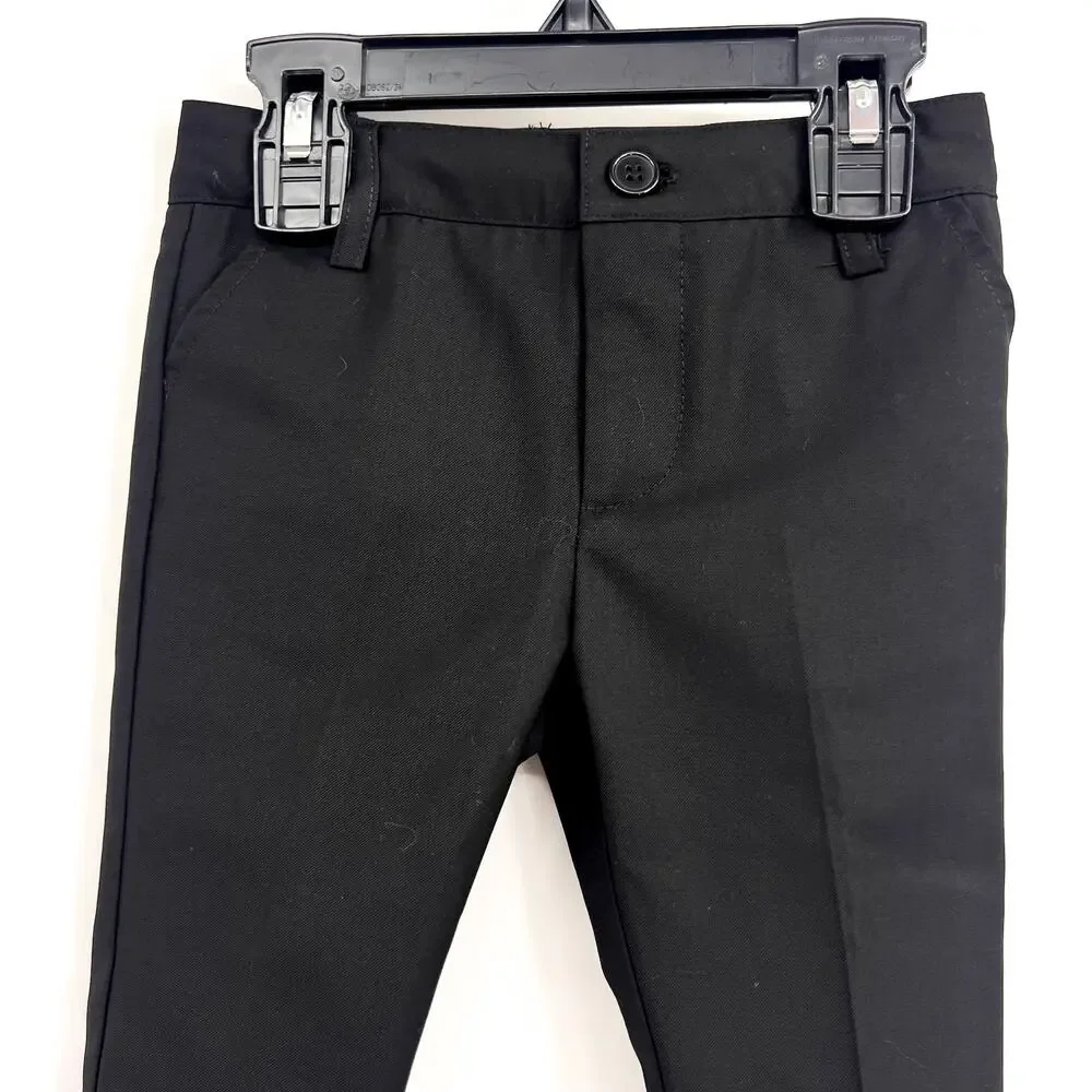 BARDOT Baby Boys Oscar Suit Pants 6-9 Months Jet Black Solid Straight Leg NWT